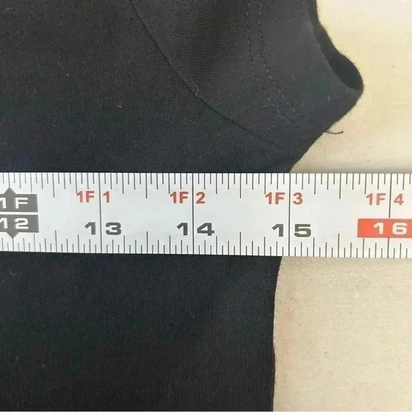 Ricki’s  Fitted T-Shirt Slogan Graphic Short Sleeve Tee Cotton Modal Black XS - Picture 9 of 14